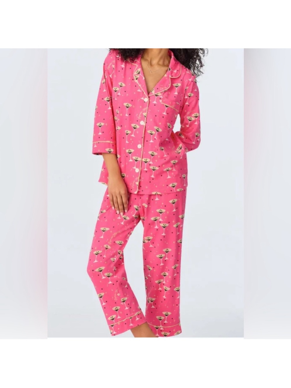Bed Head Espresso Martini Print Stretch Organic Cotton Jersey Pajamas